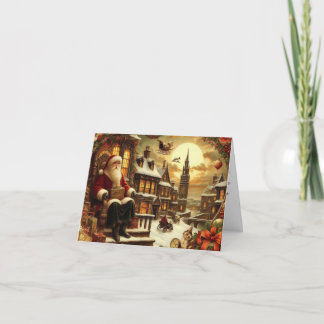 Victoriaanse Kerstman Vouwkaart Kaart