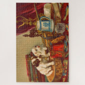 Victoriaanse puppy honden print legpuzzel (Verticaal)