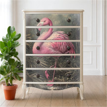 Victoriaanse Roze Flamingo Vintage Illustratie