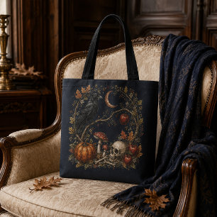 Victoriaanse Samhain Raven Botanische Gotische Boo Draagtas