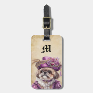Victoriaanse Shih Tzu-hond bagage labels