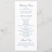 Victoriaanse sierlijke gratie stoffige blauwe trou programma (Achterkant)