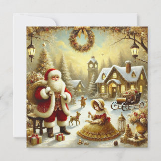 Victoriaanse Sinterklaas Feestdagenkaart