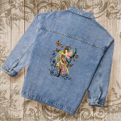 Victoriaanse Steampunk Fee Vlinders Versnellingen Denim Jacket