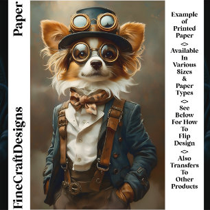 Victoriaanse Steampunk Papillon Hond CP8 Ambachtel