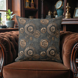 Victoriaanse Steampunk Tandwielen Kussen