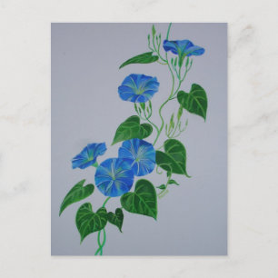 Victoriaanse stijl Morning Glory Wilde Bloem Winge Briefkaart