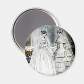 Victoriaanse Trouwjurk Twee Vrouwen Magneet (Voorkant / Achterkant)