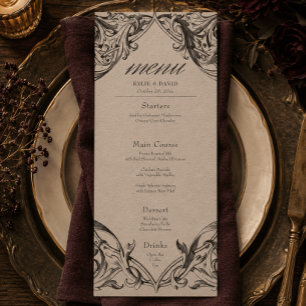 Victoriaanse vleermuis tot de dood zwart & bruin b menu