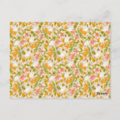 Victoriaanse weide gele RSVP kaart (Achterkant)