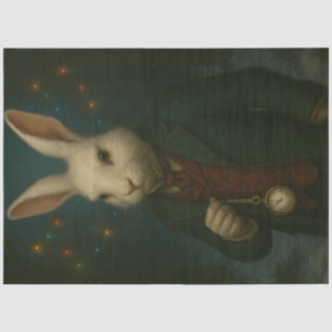 Victoriaanse Witte Konijn – Whimsical Fantasie Die Tissuepapier