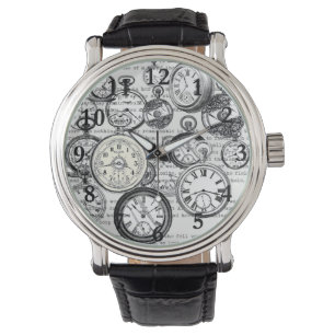 Victoriaanse Zakhorloge Collage Alice Wonderland Horloge