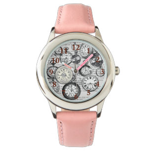 Victoriaanse Zakhorloge Collage Alice Wonderland Horloge