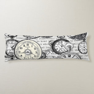 Victoriaanse Zakhorloge Collage Alice Wonderland Lichaamskussen