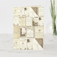 VICTORIAN 1880'S PARTY CLUB INVITATIONS SEPIA CUTE