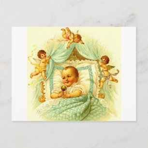 Victorian Baby and Cherubs Vintage carte postale A