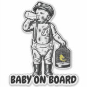 Victorian Baby Coal Miner funny sticker (Devant)