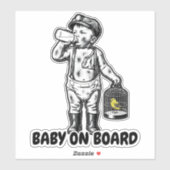 Victorian Baby Coal Miner funny sticker (Feuille)