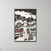 Victorian Baby - Funny Baby Sea Fisherman Canvas Afdruk (Voorkant)