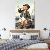 Victorian Baby Mudlark  Canvas Afdruk (Insitu (Slaapkamer))