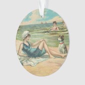 Victorian Beach Swim Girl Ocean Summer Vacances (devant)