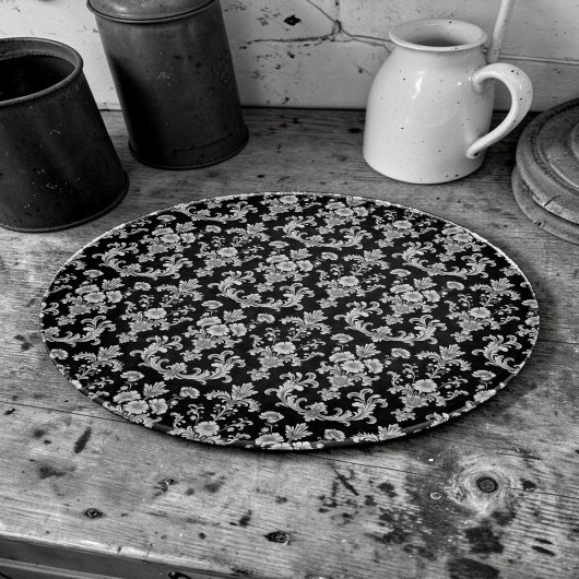 Victorian Black and White Damask Pattern Snijplank