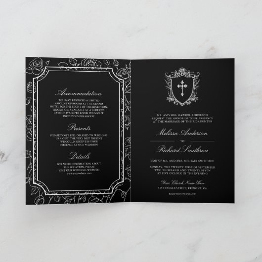 Victorian Black Catholic QR Code Wedding (Binnen)
