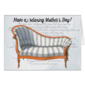 Victorian Blue Stripe Chaise Lounge (Devant horizontal)