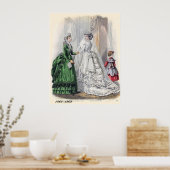Victorian Bride Illistration Fashions Poster Print (Cuisine)