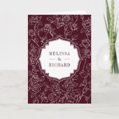Victorian Burgundy Catholic QR Code Wedding (Voorkant)