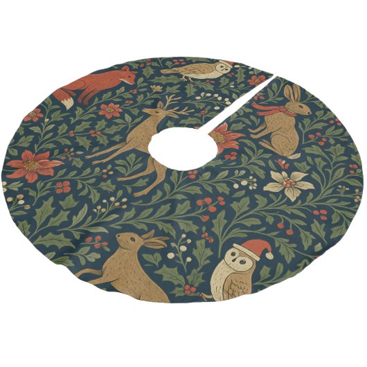 Victorian Christmas Animal & Botanical Kerstboom Rok (Gekanteld)