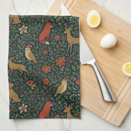 Victorian Christmas Animal & Botanical  Theedoek