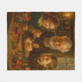 Victorian Christmas Blanket – Ornament Painting Fleece Deken (Voorkant (Horizontaal))