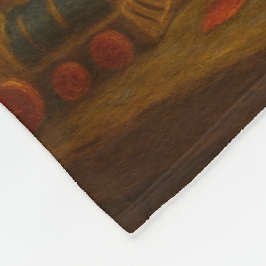 Victorian Christmas Blanket – Ornament Painting Fleece Deken (Hoek)