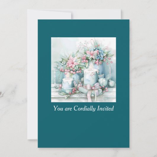 Victorian Christmas Celebration Invitation (Devant)