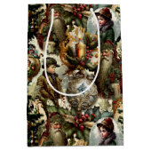 Victorian Christmas Elegance  Medium Cadeauzakje (Voorkant)
