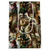 Victorian Christmas Elegance  Medium Cadeauzakje (Achterkant)