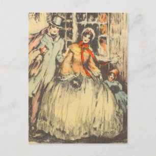 Victorian Christmas Postcards Feestdagenkaart