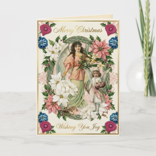 Victorian Christmas Sparkle Feestdagen Kaart (Voorkant)