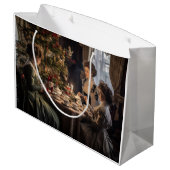 Victorian Christmas Tea Party Groot Cadeauzakje (Achterkant Gekanteld)