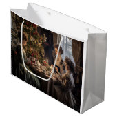 Victorian Christmas Tea Party Groot Cadeauzakje (Voorkant Gekanteld)