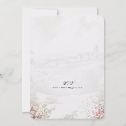 Victorian Country Rose Frame Invitation (Dos)