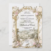 Victorian Country Rose Frame Invitation (Devant)