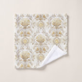 Victorian Cream Towels Elegant Damask Bathroom (Gant de toilette)