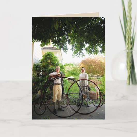 Victorian cycling poem inside card kaart (Voorkant)