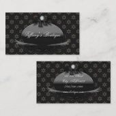 Victorian Daisy Damask Cartes de visite de mode (Devant / Derrière)