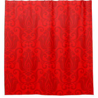 victorian damask antique red wallpaper ornate douchegordijn