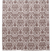 Victorian Damask Bourgogne Motif rideau de douche (Devant)