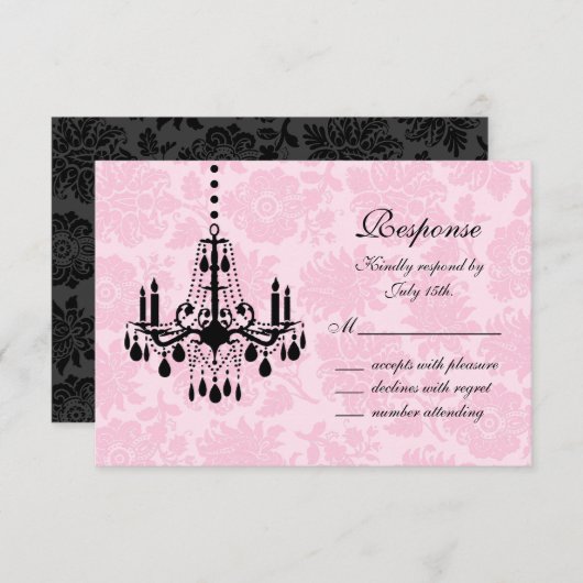 Victorian Damask RSVP (Devant / Derrière)