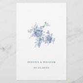 Victorian Dusty Blue French Garden Wedding Menu (Dos)